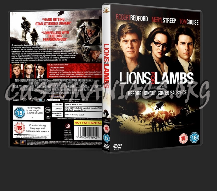 Lions For Lambs dvd cover