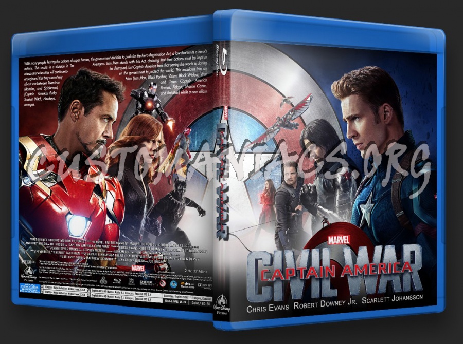 Captain America Civil War blu-ray cover