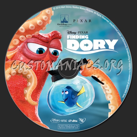 Finding Dory (2D & 3D) blu-ray label