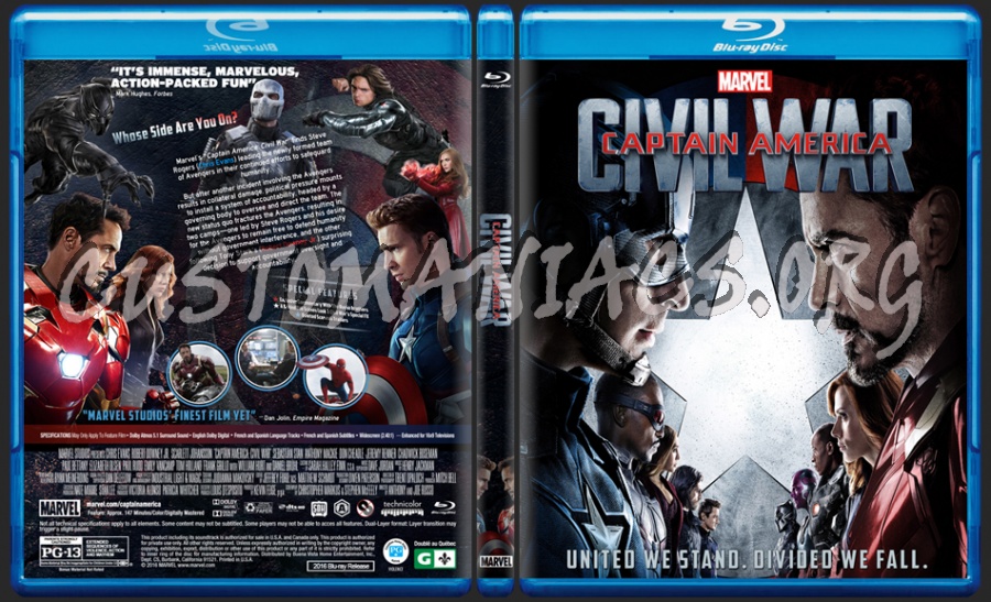 Captain America: Civil War dvd cover