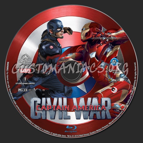 Captain America Civil War blu-ray label