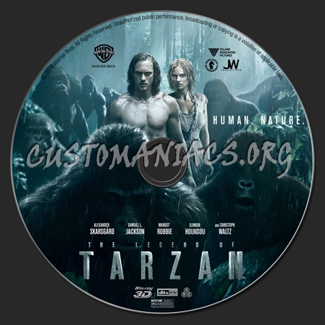 The Legend of Tarzan (2D & 3D) blu-ray label