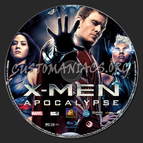 X-Men: Apocalypse blu-ray label