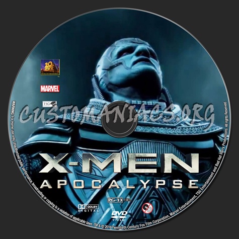 X-Men: Apocalypse dvd label