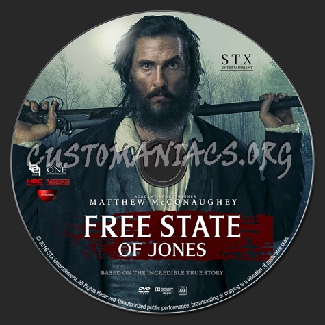 Free State of Jones dvd label