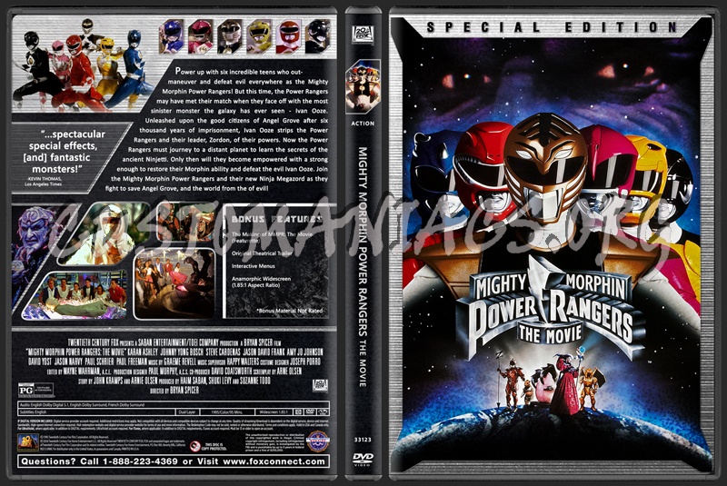 Mighty Morphin Power Rangers - The Movie dvd cover