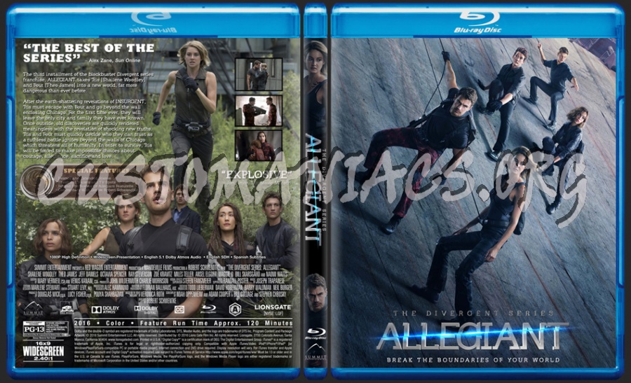 The Divergent Series: Allegiant dvd cover