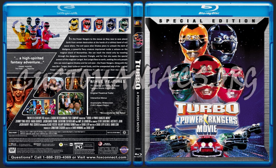 Turbo - A Power Rangers Movie blu-ray cover