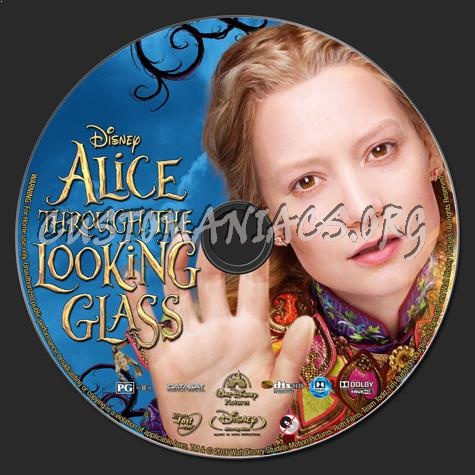 Alice Through The Looking Glass blu-ray label