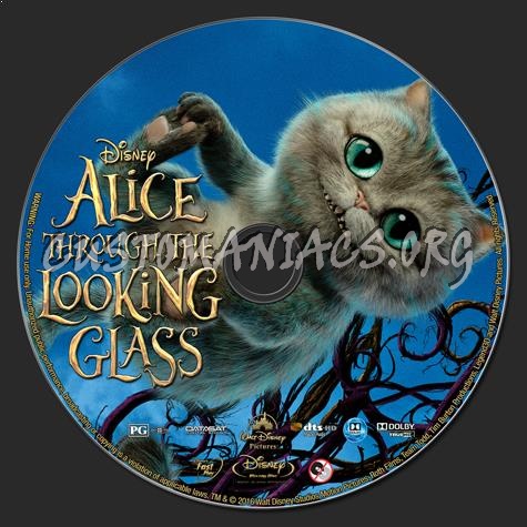 Alice Through The Looking Glass blu-ray label