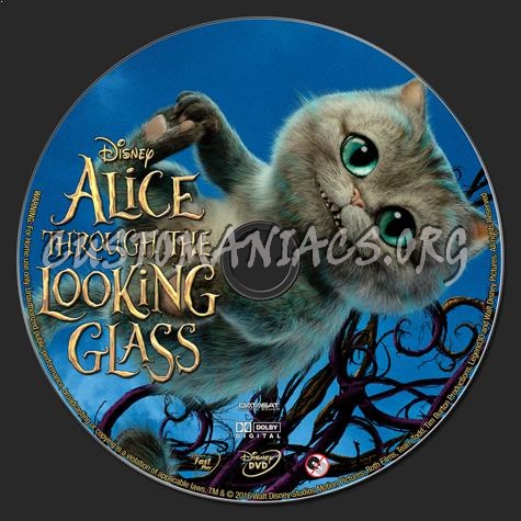 Alice Through The Looking Glass dvd label