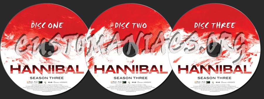 Hannibal Season 3 blu-ray label