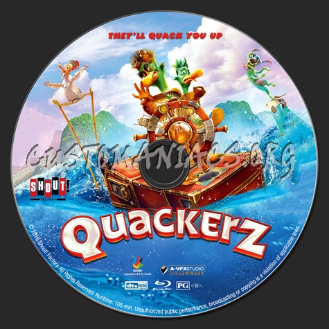 Quackerz (2D & 3D) blu-ray label