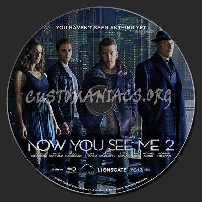 Now You See Me 2 blu-ray label