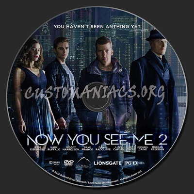 Now You See Me 2 dvd label