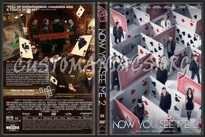 Now You See Me 2 dvd cover