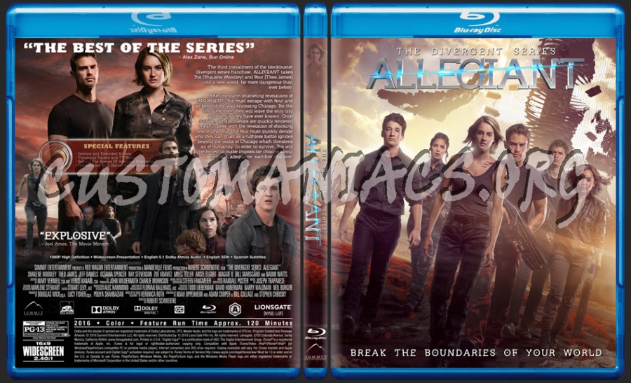 The Divergent Series: Allegiant dvd cover