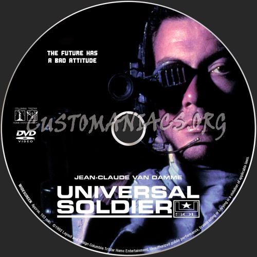 Universal Soldier dvd label