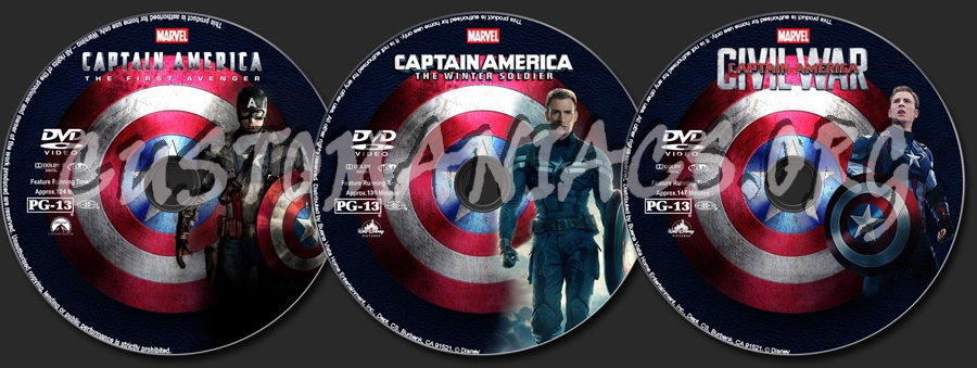 Captain America Collection dvd label