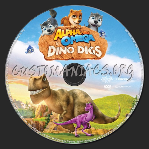 Alpha and Omega Dino Digs dvd label