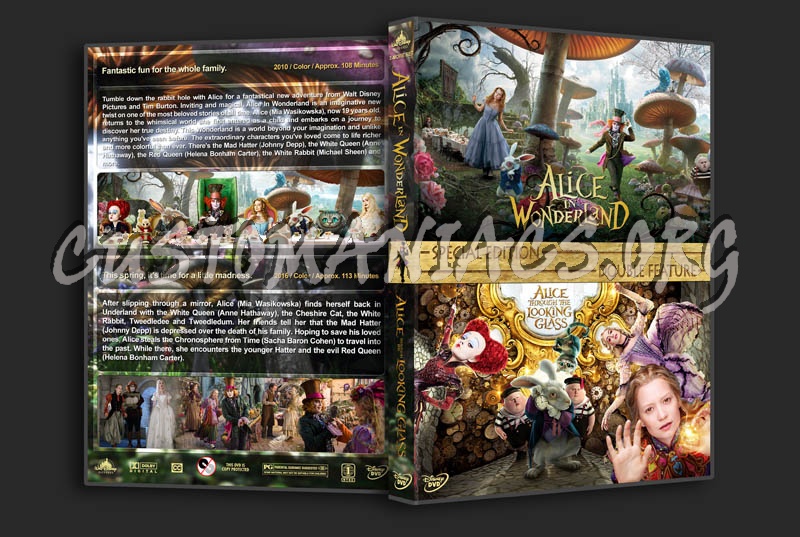 Alice in Wonderland / Alice Through the Looking Glass Double Feature dvd cover