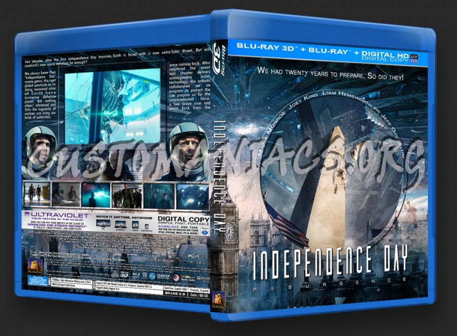 Independence Day: Resurgence 3D blu-ray cover