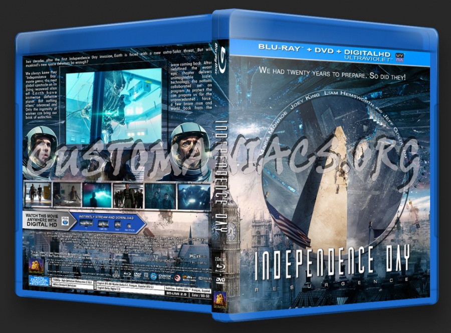 Independence Day: Resurgence blu-ray cover