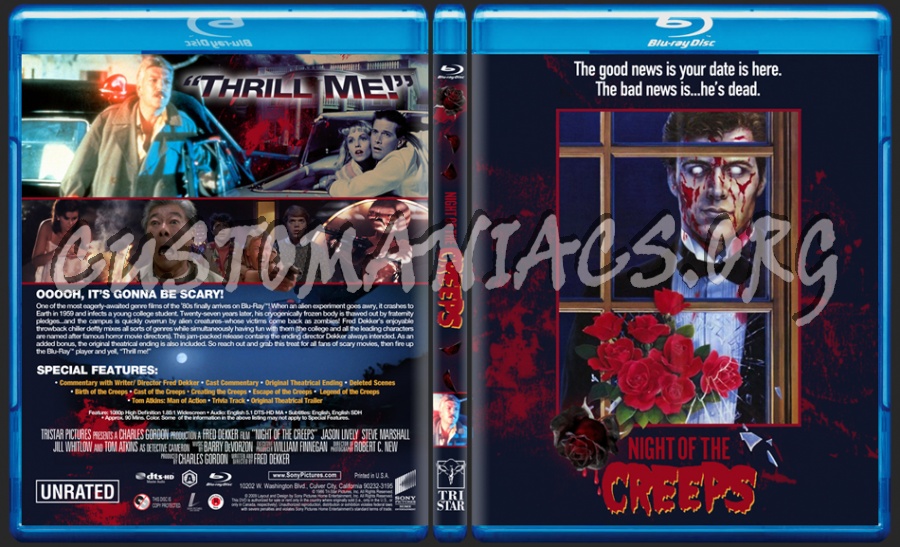 Night Of The Creeps (1986) dvd cover