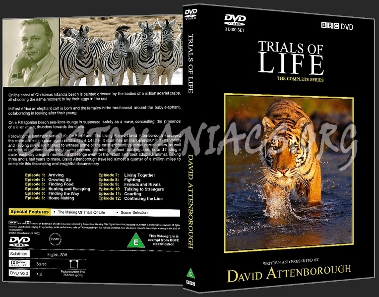 Trials Of Life - David Attenborough dvd cover