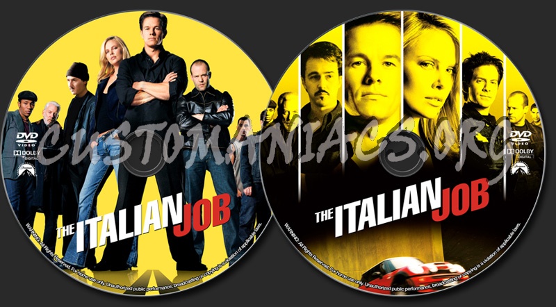 The Italian Job (2003) dvd label
