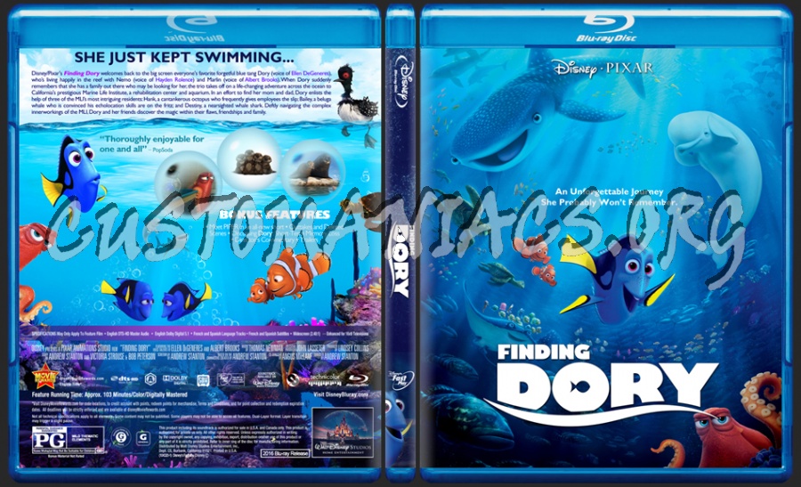 Finding Dory dvd cover