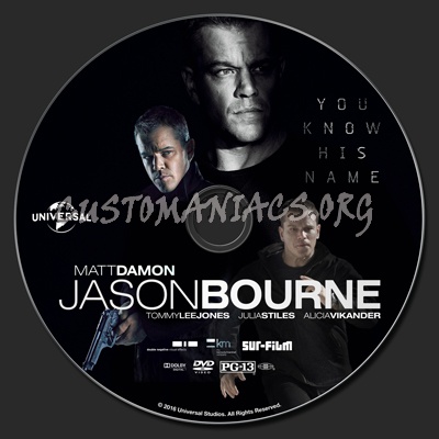 Jason Bourne dvd label