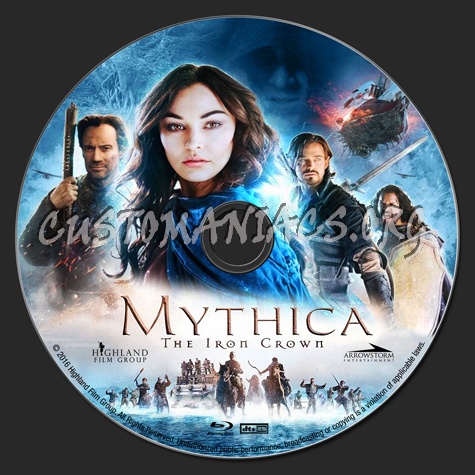Mythica: The Iron Crown blu-ray label