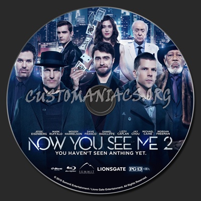 Now You See Me 2 blu-ray label