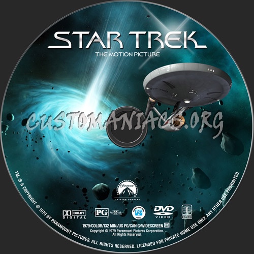 Star Trek - The Motion Picture dvd label