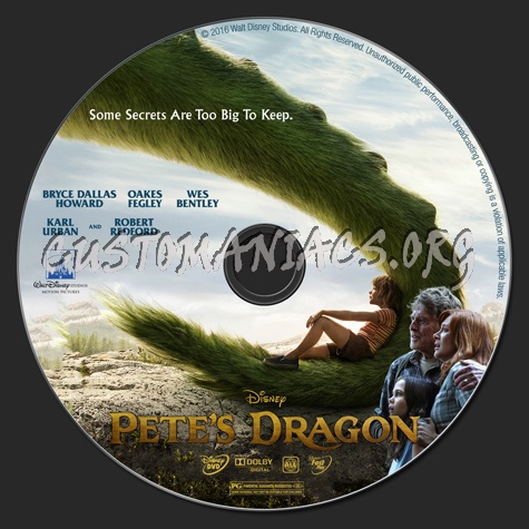 Pete's Dragon (2016) dvd label