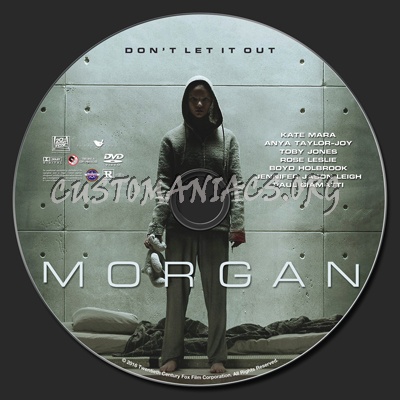 Morgan (2016) dvd label