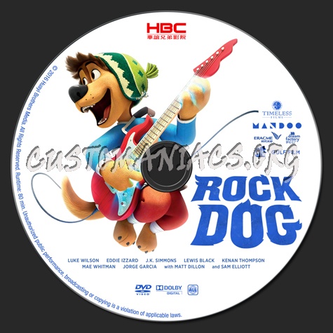 Rock Dog dvd label