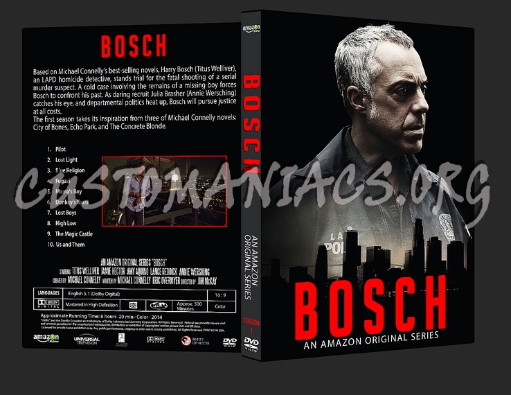 BOSCH - Season 1 dvd cover