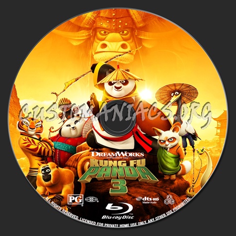 Kung Fu Panda 3 blu-ray label