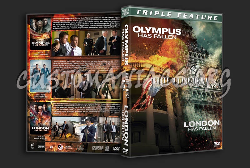 Olympus Has Fallen / White House Down / London Has Fallen Triple Feature dvd cover