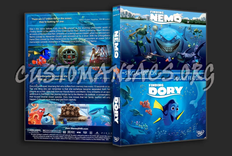 Finding Nemo / Finding Dory Double Feature dvd cover