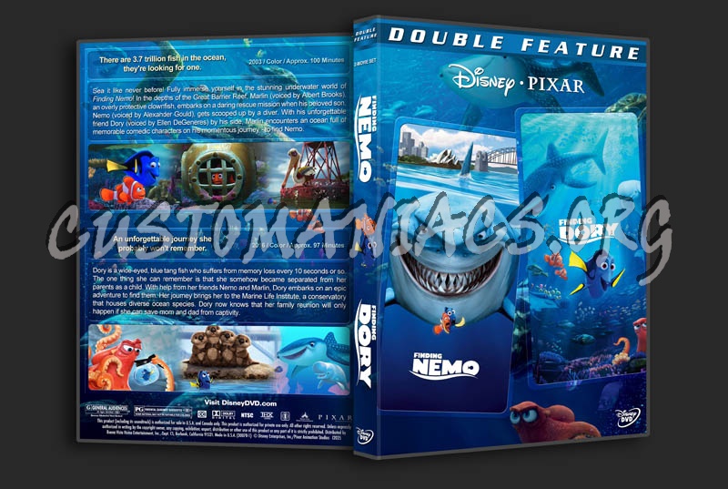 Finding Nemo / Finding Dory Double Feature dvd cover