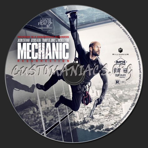 Mechanic: Resurrection dvd label