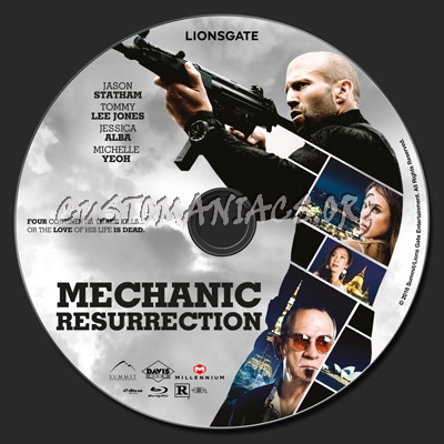 Mechanic: Resurrection blu-ray label