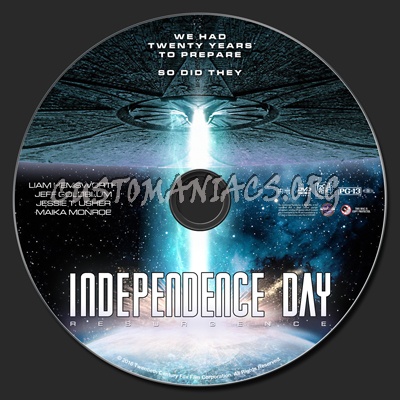 Independence Day Resurgence dvd label