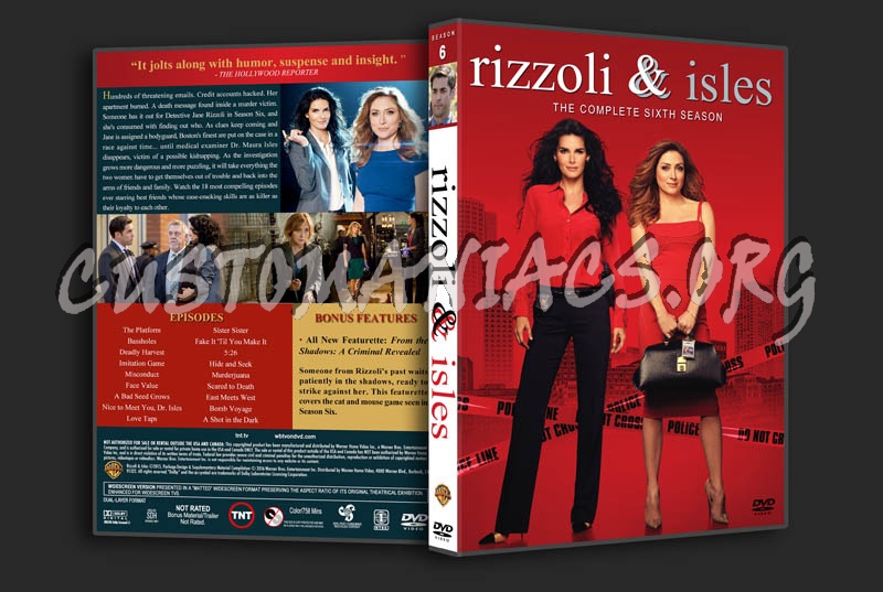 Rizzoli & Isles - Season 6 dvd cover