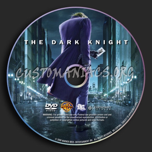 Dark Knight, The dvd label