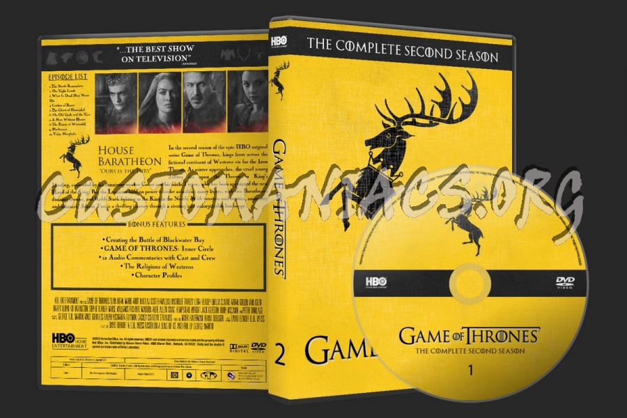 Game of Thrones Complete Collection Labels dvd label