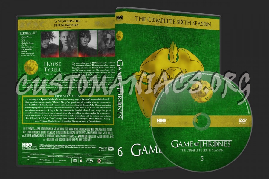 Game of Thrones Complete Collection Labels dvd label